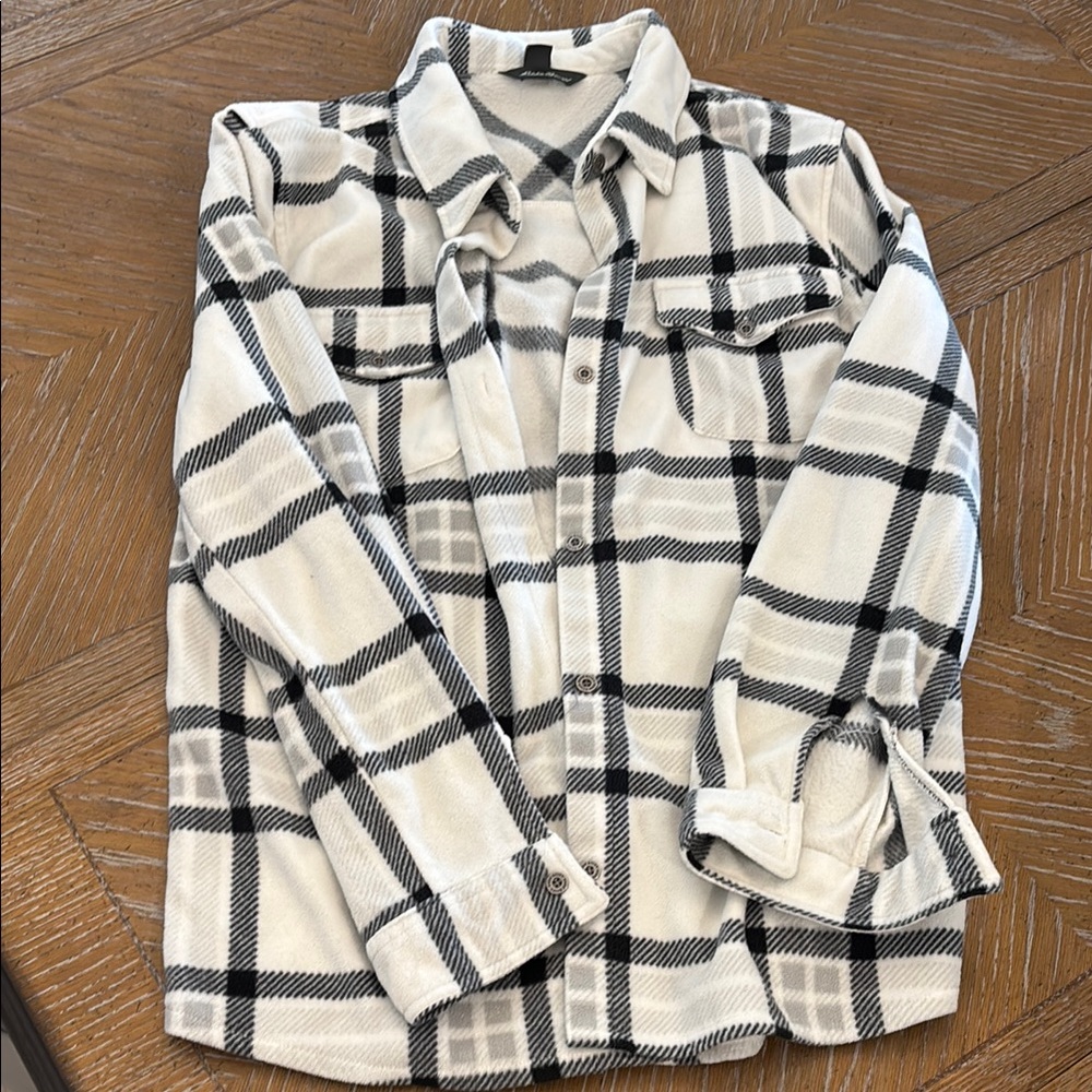 Eddie Bauer Plaid Fleece Womens Shirt
